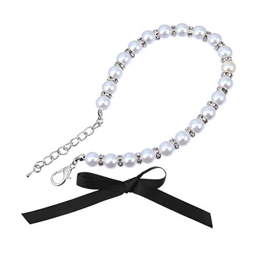 VERDANVERSE 1Satz Einstellbares Katzenhalsband mit Funkelnden Perlenimitaten und Schleife Perfektes Haustierzubehör für Partys und Besondere Anlässe für Kleine und Katzen VERDANVERSE 1Satz Einstellbares Katzenhalsband mit Funkelnden Perlenimitaten und Schleife Perfektes Haustierzubehör für Partys und Besondere Anlässe für Kleine und Katzen von VERDANVERSE