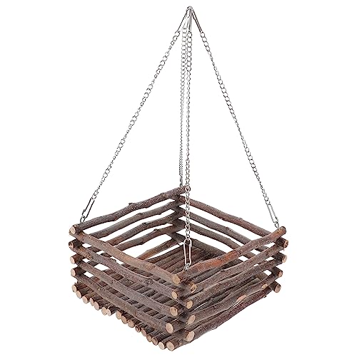 VERDANVERSE 1Satz Hamster Hängematte aus Holz Einstellbare Hängende Schaukel für Kleintiere für Hamsterkäfige Langlebige Konstruktion Einfacher Aufbau Fördert und Bewegung von VERDANVERSE