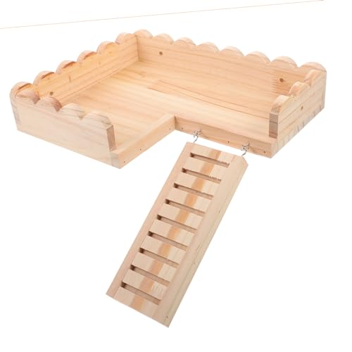 VERDANVERSE 1satz Hamster Spielzeug Aus Massivholz Große Plattform Für Hamsterkäfig Kletterleiter Und Spielzeug Für Kleine Haustiere Wie Zwerghamster Und Meerschweinchen Einfache von VERDANVERSE