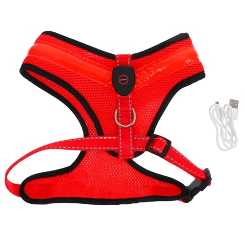 VERDANVERSE 1Satz Hundeweste LED Leuchtende Hundeweste USB Ladefunktion Reflektierend für Sichere Nachtspaziergänge Sommerkleidung für Kleine und Mittlere von VERDANVERSE