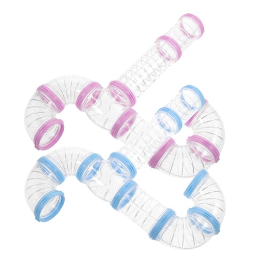 VERDANVERSE 2 Sätze Hamsterkäfig Tunnel DIY Erweiterbar Transparentes Außenrohr Hamsterkäfig Zubehör Kriechtunnel für Zwerghamster Mäuse und Kleintiere von VERDANVERSE