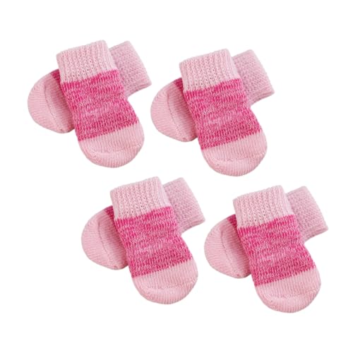 VERDANVERSE 2 Sätze rutschfeste Hundesocken Elastische und Bequeme Pfotenschutz Socken für Kleine bis Große Hunde für Drinnen und Draußen Schützend und Stylisch Rosa von VERDANVERSE