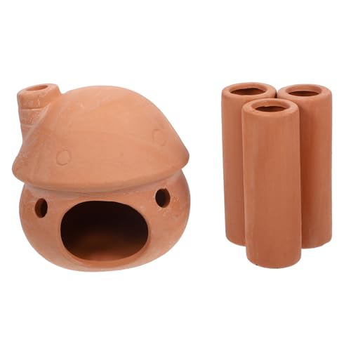 VERDANVERSE 2 Stück Aquarium Landschaftsbau Tontopf Aquarium Decoration Fish Tank Accessory Höhle Fischschalen Zucht klein Dekoration des Fischheims Ornamente für Fischunterstände Terrakotta von VERDANVERSE