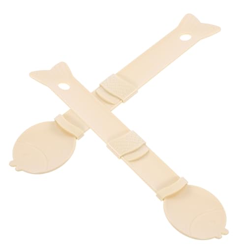 VERDANVERSE 2 Stück Futterlöffel Für Katzen Haustiere Hundefutter Kann Deckel Abdecken Leckerlilöffel Für Katzen Katzenfutter Kann Löffel Deckel Und Löffel Für Katzenfutter Scoop Abs Beige von VERDANVERSE