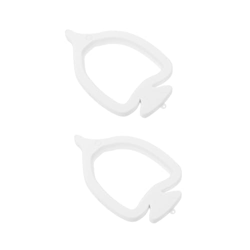 VERDANVERSE 2 Stück Futterring Für Aquarien Schwebend Fütterung Schwimmender Aquarienkreis Runden Fischglas Futterring Für Fische Dekorationen Für Aquarien Ringe Led Futterspender Weiß PVC von VERDANVERSE