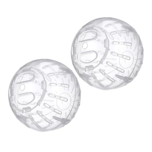 VERDANVERSE 2 Stück Hamster- Hamster Hamster zubehör Hamster Spielspaß Hamster Training Kleintier Zwerghamsterball Hamsterrad groß Plastik Transparent von VERDANVERSE