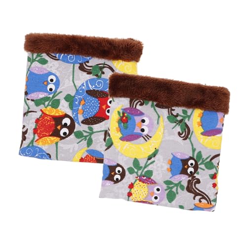 VERDANVERSE 2 Stück Hamster Schlafsack Warmer Schlafbeutel für Kleintiere Gemütliches Nest für Meerschweinchen und Hamster Zubehör für Zuhause Zufälliger Stil von VERDANVERSE