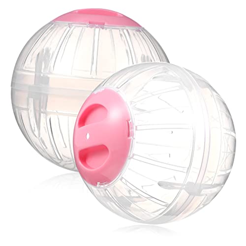 VERDANVERSE 2 Stück Hamster Sportball Zwerghamsterball Transparentes Hamsterspielzeug Hamster hamsterzubehör kleine Tiere Gymnastikball Übungsbälle für Haustieraktivitäten Plastik von VERDANVERSE
