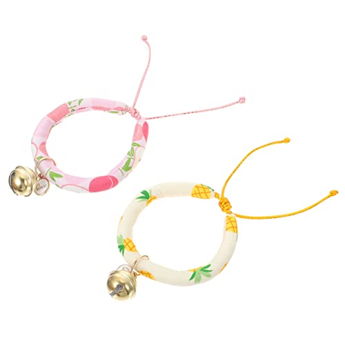 VERDANVERSE 2 Stück Hasenhalsband Für Das Training Kragen Für Für Kaninchen Zubehör Modisches Kaninchen- Kaninchenhalsband Mit Glocke Einstellbar Stoff von VERDANVERSE