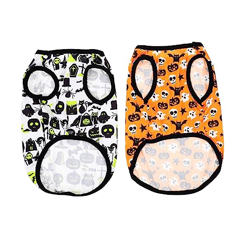 VERDANVERSE 2 Stück Haustier-Pullover Welpe Haustierweste Halloween-Haustierkostüm Hundekürbis-Shirt Skelett-Hund-Shirt Coole Weste für Hunde Halloween-Hunde-Outfit Hundebekleidung Polyester VERDANVERSE 2 Stück Haustier-Pullover Welpe Haustierweste Halloween-Haustierkostüm Hundekürbis-Shirt Skelett-Hund-Shirt Coole Weste für Hunde Halloween-Hunde-Outfit Hundebekleidung Polyester von VERDANVERSE