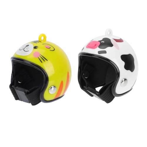 VERDANVERSE 2 Stück Helm Huhn Heu Zwerg Wurf Papageienhelm Hamster tiermütze schützenvogel Huhn Kopfbedeckung Vogelhelm Haustierhelm Helm für Haustier Hühnerversorgung pp Colorful von VERDANVERSE