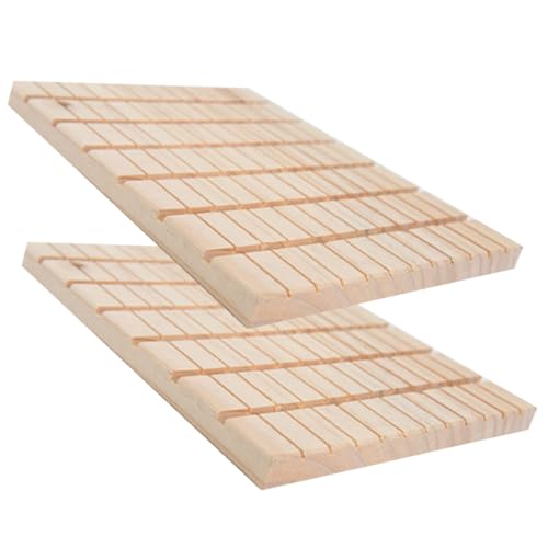 VERDANVERSE 2 Stück Holz Kratzbrett für Kleintiere Kleine Haustier schleifplatte zur Nagelpflege Robustes Holz Sicher und Glatt Geeignet für Kaninchen Meerschweinchen Chinchillas Natürliche von VERDANVERSE