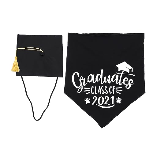 VERDANVERSE 2 Stück Hut Für Tierärzte Graduierung Hundebandana Partyhunde-dreiecksschal Kreative Doktorkappe Dekoratives Hundelätzchen Party-hundekleidung Doktorhut Für Hunde Black Polyester von VERDANVERSE