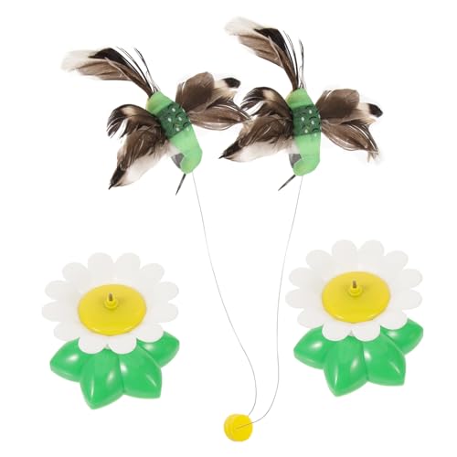 VERDANVERSE 2 Stück Katzen-Teaser neckisch Plüsch fliegend interaktive Katze Interactive cat Toy cat Toys Katzen spielsachen Katzen Angeln Katzenteaser Verwenden Sie Trockenbatterien von VERDANVERSE