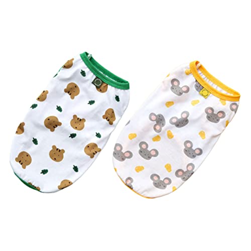 VERDANVERSE 2 Stück Kleidung für Haustiere Haustierhund Hund kühlung Cool klein Dackel Geschirr groß Haustier Sommerweste Haustierweste Atmungsaktive Kleidung für Hunde Welpenwesten Polyester von VERDANVERSE