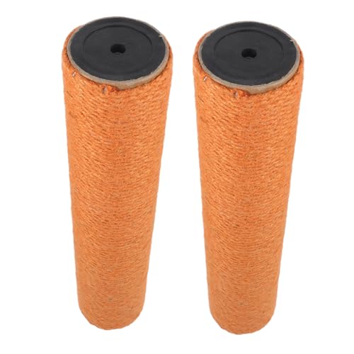VERDANVERSE 2 Stück Klettergerüst Für Katzen Klettern Drinnen Kratzen Kratzer Katzenpost Jute Dekorativer Kratzbaum Ersatz Für Katzenkratzbaum Bodenkratzbaum Katzenbedarf Orange Papierrohr von VERDANVERSE