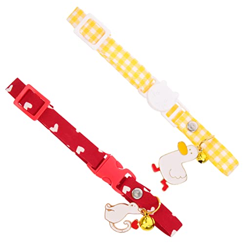 VERDANVERSE 2 Stück Kragenanhänger goldenes Katzenhalsband Süße Katze für Katzenkragen mit Glocken Name Haustier Katzenhalsbänder für Baumwolle Polyester VERDANVERSE 2 Stück Kragenanhänger goldenes Katzenhalsband Süße Katze für Katzenkragen mit Glocken Name Haustier Katzenhalsbänder für Baumwolle Polyester von VERDANVERSE