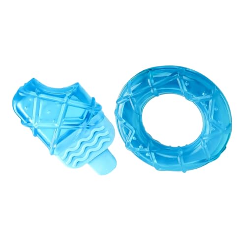 VERDANVERSE 2 Stück Kühlspielzeug für Hunde für Zahnpflege bei Hunden lustig Pet Feeder züchten Hundepuzzle Sommer-Freeze-Hundeleckerli Kühlendes Kauspielzeug für Hunde Sky-Blue von VERDANVERSE