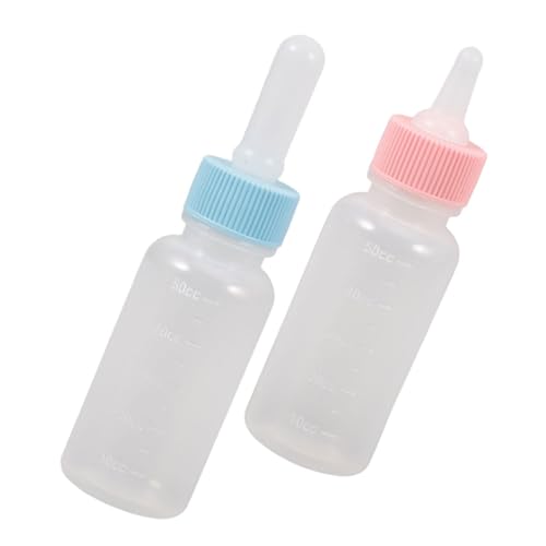 VERDANVERSE 2 Stück PET-Flasche Welpenflasche Tiermilchflasche Katzenmilchflasche Tierflasche mit Silikonmaterial Tierbabyflasche Futterflasche für Schafe fütterungsflasche für kätzchen PP von VERDANVERSE