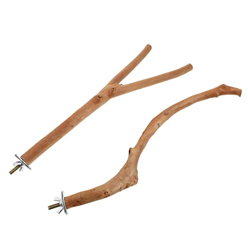 VERDANVERSE 2 Stück Papageien Sitzstangen aus Holz Natürliche Vogelständer Spiel und Kauverhalten Lange Kletterstangen für Vögel Langlebig und Sicher für Käfigzubehör VERDANVERSE 2 Stück Papageien Sitzstangen aus Holz Natürliche Vogelständer Spiel und Kauverhalten Lange Kletterstangen für Vögel Langlebig und Sicher für Käfigzubehör von VERDANVERSE