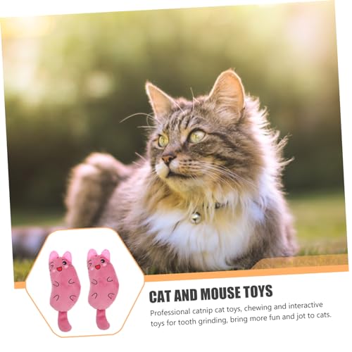 VERDANVERSE 2 Stück Plüsch Katzenspielzeug mit Katzenminze Teiliges Kauspielzeug Mausform Interaktives Beißspielzeug zur Zahnpflege und Aktivierung Fördert Bewegung und Spielspaß für Katzen von VERDANVERSE