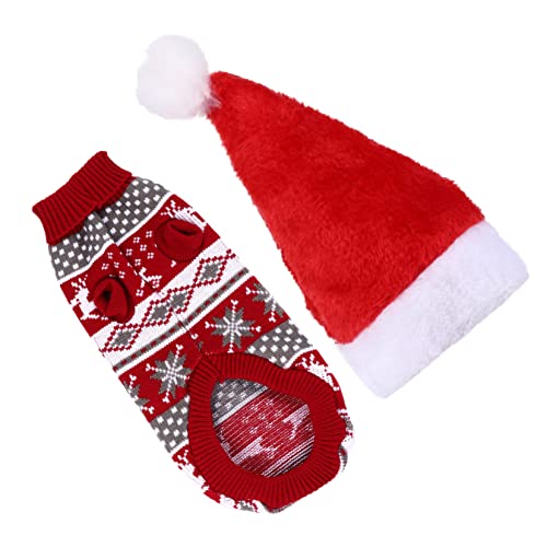 VERDANVERSE 2stücke Teiliges Weihnachtskostüm Für Haustiere Reindeer Hundepullover Mit Für Kleine Und Mittelgroße Hunde Festliche Tierbekleidung Für Feiertage Und Partys VERDANVERSE 2stücke Teiliges Weihnachtskostüm Für Haustiere Reindeer Hundepullover Mit Für Kleine Und Mittelgroße Hunde Festliche Tierbekleidung Für Feiertage Und Partys von VERDANVERSE