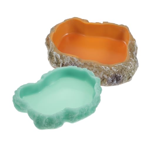 VERDANVERSE 2 Stück Reptilien Futter Wassernapf aus Langlebigem Resin rutschfest Leicht zu Reinigen für Schildkröten und Schlangen Haustier Futterschale Xs Nachtleuchtend VERDANVERSE 2 Stück Reptilien Futter Wassernapf aus Langlebigem Resin rutschfest Leicht zu Reinigen für Schildkröten und Schlangen Haustier Futterschale Xs Nachtleuchtend von VERDANVERSE