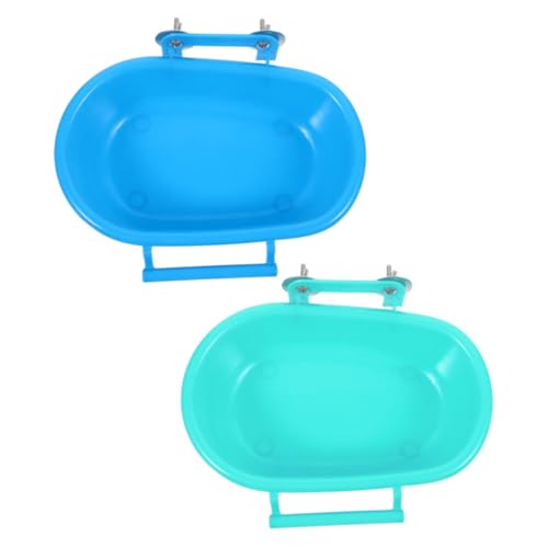 VERDANVERSE 2 Stück Teiliges Vogelbad aus Kunststoff für Käfig Multifunktionale Papageien Badewanne in Grün und Blau Geeignet für Wellensittiche Kanarienvögel und Kleine Ziervögel Einfach zu VERDANVERSE 2 Stück Teiliges Vogelbad aus Kunststoff für Käfig Multifunktionale Papageien Badewanne in Grün und Blau Geeignet für Wellensittiche Kanarienvögel und Kleine Ziervögel Einfach zu von VERDANVERSE