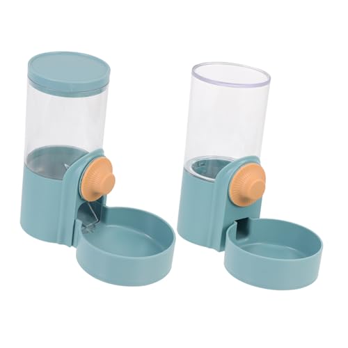VERDANVERSE 2 Stück Trinkbrunnen für Haustiere wasserflasche Futterautomat für Haustiere Kaninchenwasserspender Kiste Wasserschale wasserspender für Wasserspender pp Dunkelgrün von VERDANVERSE