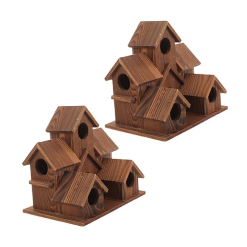 VERDANVERSE 2 Stück Wetterfeste Vogelhaus aus Massivem Holz Rustikales Nesthaus mit Futterstelle Dekoratives Gartenaccessoire für Terrasse und Außenbereich Natürlicher Vogelschutz VERDANVERSE 2 Stück Wetterfeste Vogelhaus aus Massivem Holz Rustikales Nesthaus mit Futterstelle Dekoratives Gartenaccessoire für Terrasse und Außenbereich Natürlicher Vogelschutz von VERDANVERSE