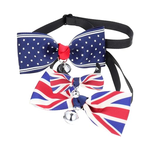 VERDANVERSE 2 Stück Zubehör für Haustierhalsbänder Hundehochzeitshalsband groß Bestickt Danksagung Halsband für Hunde Name Kleiner Haustierhälfte dekoratives Kätzchenhalsband Kragen Polyester von VERDANVERSE