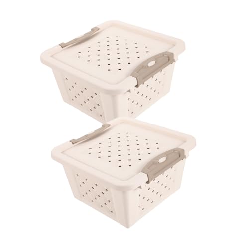 VERDANVERSE 2Er - Packung Hamster - Transportbox Hamster transportbox Hamster zubehör Hamster Reisekäfig Hamster Transportkoffer Hamster - Reisetransport Korb Tasche Ratte Hamsterkäfig Plastik Beige von VERDANVERSE