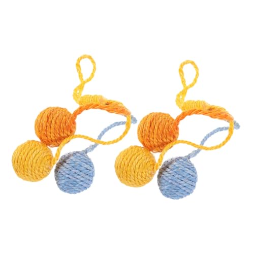 VERDANVERSE 2Stücke Hängende Sisal Katzenbälle Interaktives Katzenspielzeug und Fördert die Jagdinstinkte Platzsparendes Design für Kleine Wohnungen VERDANVERSE 2Stücke Hängende Sisal Katzenbälle Interaktives Katzenspielzeug und Fördert die Jagdinstinkte Platzsparendes Design für Kleine Wohnungen von VERDANVERSE