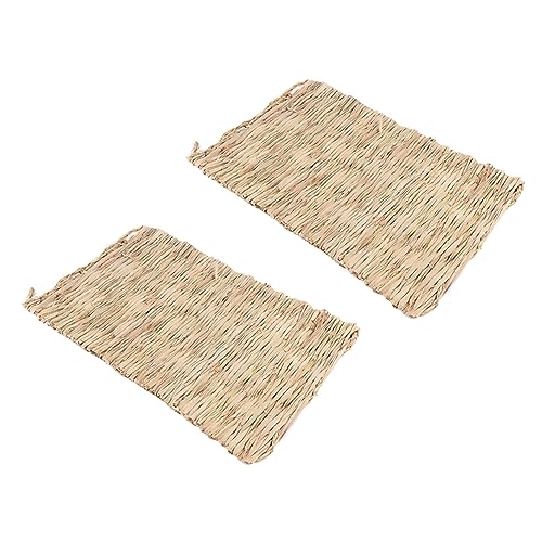 VERDANVERSE 2Stücke Hamster Strohkissen Haustierschlaf Matte für Meerschweinchen Kleintiere für Sauberes und Frisches Wohnumfeld Kauspielzeug Nutzbar von VERDANVERSE