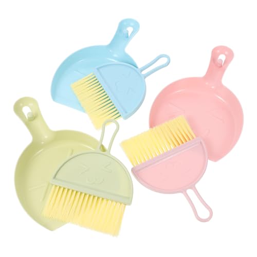 VERDANVERSE 3 Sätze Hamster Reinigungsbesen Besen und Kehrschaufel mit drinnen pet Grooming Tool Mini Broom and Dustpan Set Mini-Reinigungs-Kehrschaufel-Kit Staubentferner für Hamsterkäfige pp von VERDANVERSE