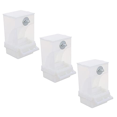 VERDANVERSE 3 Stück Futterstelle für Papageien Futterautomat für Papageien Fütterung Pet Bird Feeder vogelfutterspender vogelfutterhäuschen Papageienversorgung praktischer Vogelhäuschen Acryl von VERDANVERSE