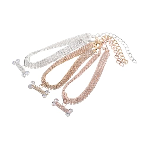 VERDANVERSE 3 Stück Haustierhalsband Haustier-Halsband-Anhänger Hundehalsband Katze Hund Schmuck Halskette für Haustier Hund Kette Halsband Katzenbedarf Haustierschmuck für Hunde Kupfer von VERDANVERSE