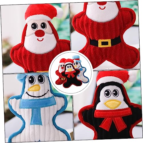 VERDANVERSE 3 Stück Hundespielzeug Hundeweihnachtsspielzeug Haustier interaktives sprechendes Plush Toy Backenzahnspielzeug für Hunde zum Beißen von Hunden Plüsch von VERDANVERSE