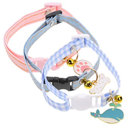 VERDANVERSE 3 Stück Kragenanhänger Kätzchen mit Glocke Nicht einstellbar kleine Katze Katzenhalsbänder Welpen Katzenhalsband süß Katzenbedarf Katzen Baumwolle Polyester VERDANVERSE 3 Stück Kragenanhänger Kätzchen mit Glocke Nicht einstellbar kleine Katze Katzenhalsbänder Welpen Katzenhalsband süß Katzenbedarf Katzen Baumwolle Polyester von VERDANVERSE