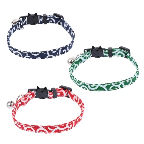 VERDANVERSE 3 Stück Verstellbares Katzenhalsband mit Glöckchen Atmungsaktives Bequemes Katzen und Kätzchen Halstuch Grün Rot für Alltag Party Weihnachten und VERDANVERSE 3 Stück Verstellbares Katzenhalsband mit Glöckchen Atmungsaktives Bequemes Katzen und Kätzchen Halstuch Grün Rot für Alltag Party Weihnachten und von VERDANVERSE