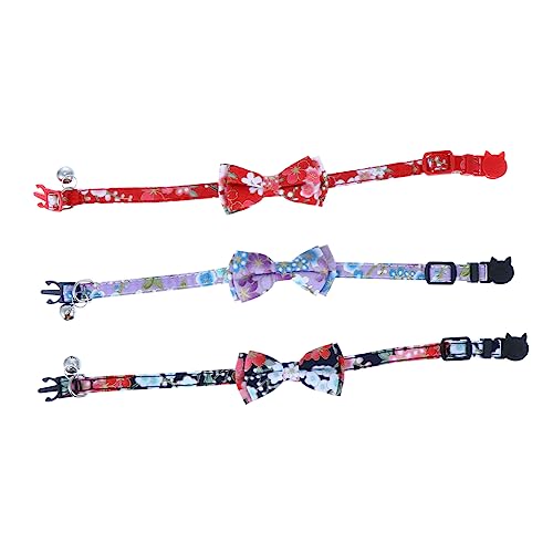 VERDANVERSE 3 Stücke Katzenhalsband mit Schleife klein für Kätzchenkragen Katze Fliege Katzenhalsbänder Bogen Chat groß Einstellbarer Katzenkragen Katzenhalskette mit Fliege Haustierkette Tuch VERDANVERSE 3 Stücke Katzenhalsband mit Schleife klein für Kätzchenkragen Katze Fliege Katzenhalsbänder Bogen Chat groß Einstellbarer Katzenkragen Katzenhalskette mit Fliege Haustierkette Tuch von VERDANVERSE