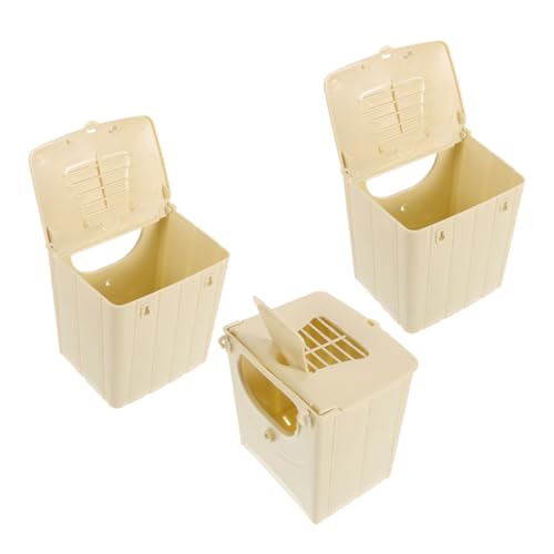 VERDANVERSE 3Er-Packung Zuchtbox für Verschachtelung coop Häuser züchten Vogel brutkasten Vogelkäfig Vogelbrutkiste Vogelzuchthaus Vogelbruthaus Spatzennest Vögel Kunststoffnest Abs Beige von VERDANVERSE