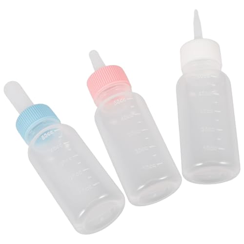 VERDANVERSE 3Stücke Teiliges für Haustierfütterung Milchflaschen für Welpen und Kätzchen Futterflasche für Kleine Tiere Praktisch und Wiederverwendbar für Kaninchen von VERDANVERSE