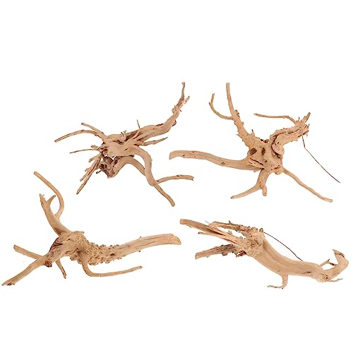 VERDANVERSE 4 Stück Aquarium versunkene Holzlandschaftsgestaltung Aquarium-Treibholzzweige tropisch für Living Room Decoration wohnzimmerdeko Aquarienholz Aquarium Unterwasserfahrzeuge hölzern von VERDANVERSE
