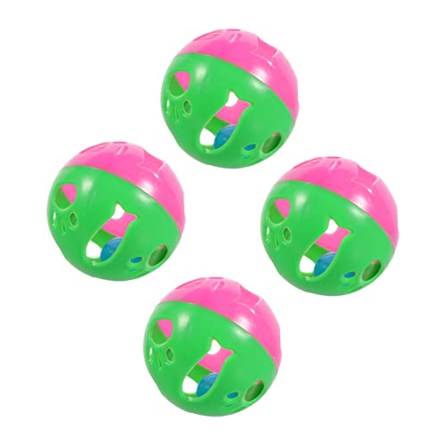 VERDANVERSE 4 Stück Glocke Bunt Rollen Katzenspiel Für Ball Haustiere Haustier Klingende Bälle Pet Bälle Katzenglockenkugeln Zur Haustierjagd Plastik von VERDANVERSE