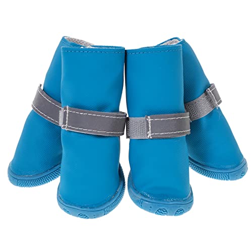 VERDANVERSE 4 Stück Haustier-hundeschuhe Für Hündchenschuhe Stiefel Hunde Walkingschuhe Hundeschuhe Zum Spazierengehen Schützende Haustierschuhe rutschfeste Haustierschuhe Haut Blau VERDANVERSE 4 Stück Haustier-hundeschuhe Für Hündchenschuhe Stiefel Hunde Walkingschuhe Hundeschuhe Zum Spazierengehen Schützende Haustierschuhe rutschfeste Haustierschuhe Haut Blau von VERDANVERSE
