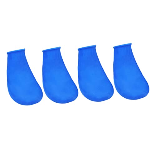VERDANVERSE 4 Stück Haustier wasserdichte Schuhe Hund Abdeckung Stiefeletten Nicht Hündchen-Regenstiefel Körperpflege Gummistiefel Blue von VERDANVERSE