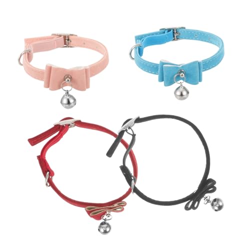 VERDANVERSE 4stücke Teiliges Verstellbarer Katzen Und Hundehalsbänder Mit Glöckchen Flockmaterial Dekorativ Für Partys Und Feierlichkeiten Hellrosa VERDANVERSE 4stücke Teiliges Verstellbarer Katzen Und Hundehalsbänder Mit Glöckchen Flockmaterial Dekorativ Für Partys Und Feierlichkeiten Hellrosa von VERDANVERSE