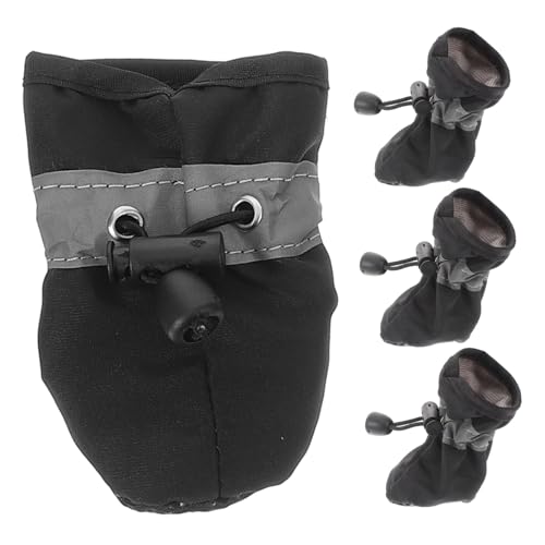 VERDANVERSE 4 Stück Hundeschuhe für Hunde wasserdichte und Atmungsaktive Pfotenschützer mit Rutschfester Sohle und Reflektierenden Materialien für Winteraktivitäten und Nachtspaziergänge von VERDANVERSE