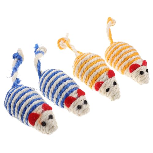 VERDANVERSE 4 Stück Katzen-Mäuse- Kitten katzenschere Krallen Kätzchen katzenspielzeug für Katzen Katzenspielzeug für Innenkatzen Katzen-Sisal- - VERDANVERSE 4 Stück Katzen-Mäuse- Kitten katzenschere Krallen Kätzchen katzenspielzeug für Katzen Katzenspielzeug für Innenkatzen Katzen-Sisal- - von VERDANVERSE